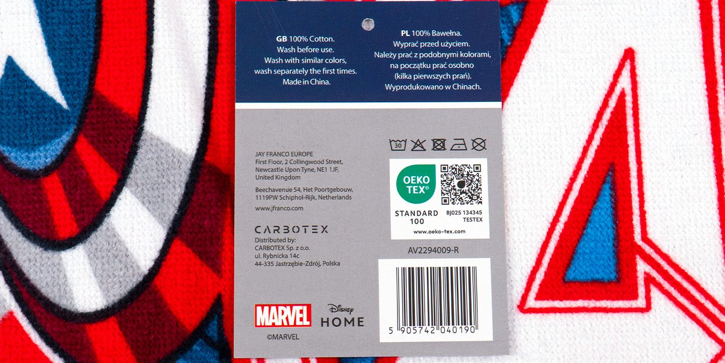 Ręcznik 30x50 Kapitan Ameryka